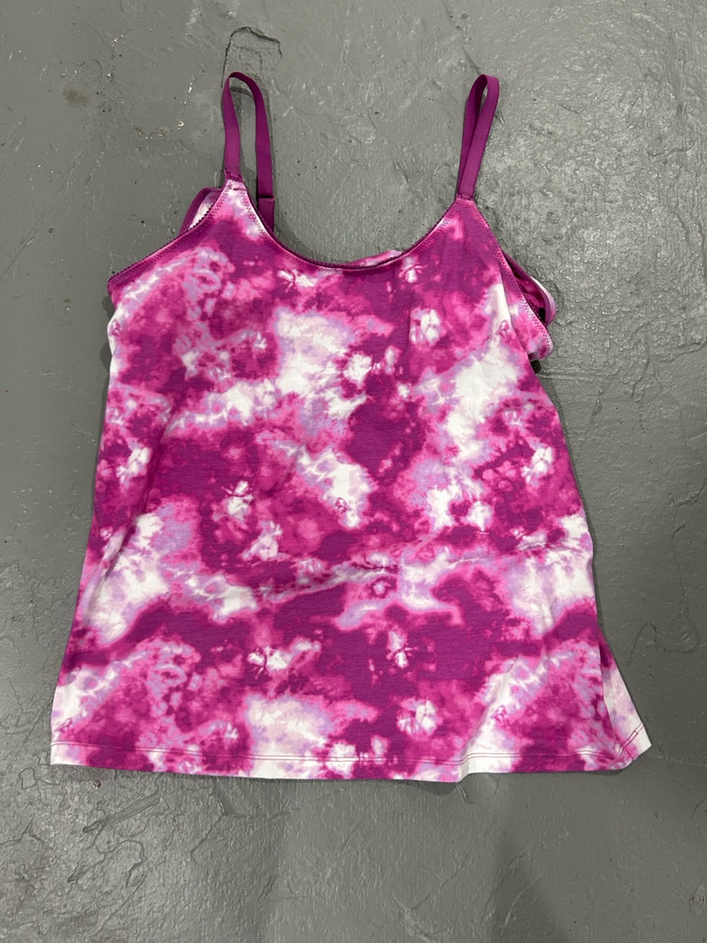 Paisley Sky Pink and White Tie-Dye Maternity/Nursing Camisole